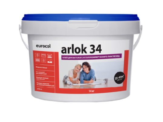 Клей Arlok 34 (1,3 кг) 320-480 г/м2, для бытового линолеума